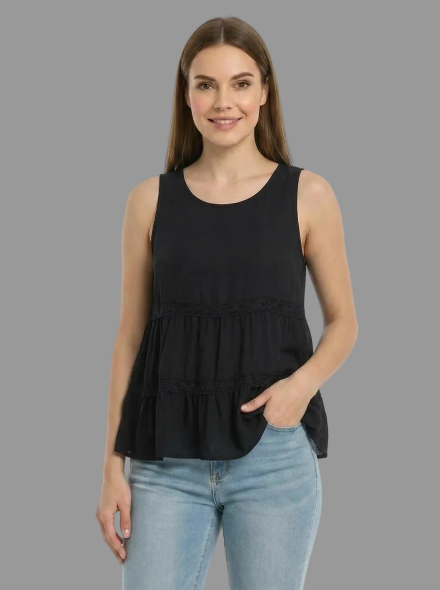 Blusa negra Boho Chic