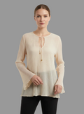 Blusa semitransparente en organza