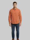 Camisa a cuadros color ladrillo 100% algodón