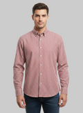 Camisa de cuadros color vino 100% algodón